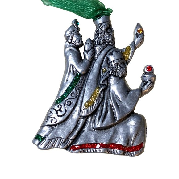 Gloria Duchin Pewter Crystal Wisemen Christmas Ornament 2006 - Picture 1 of 6